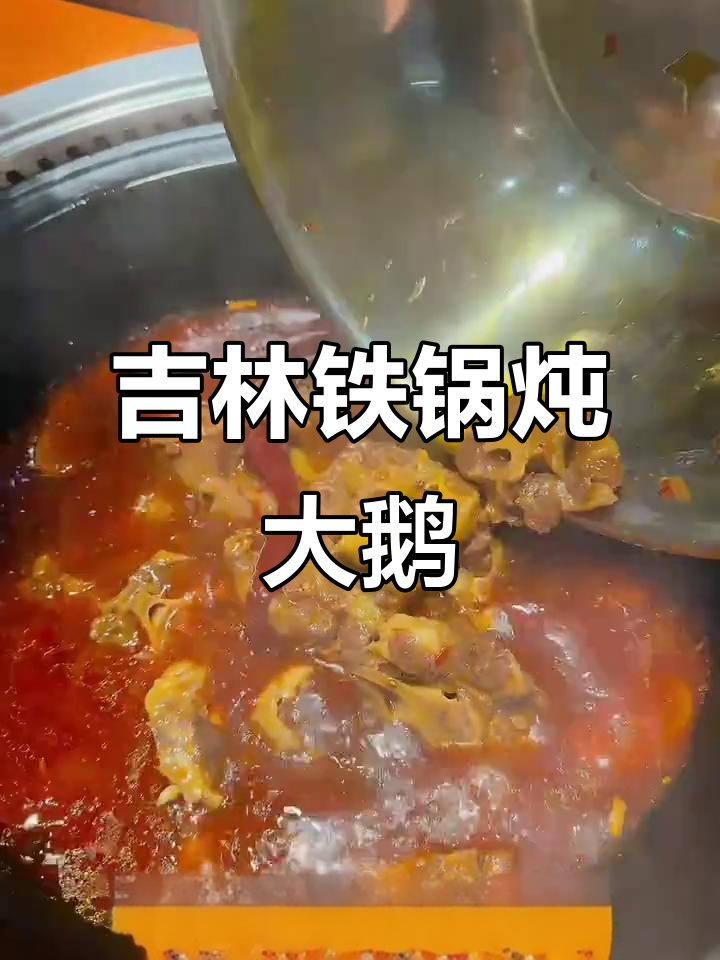 吉林市铁锅炖大鹅,柴火灶台香气扑鼻
