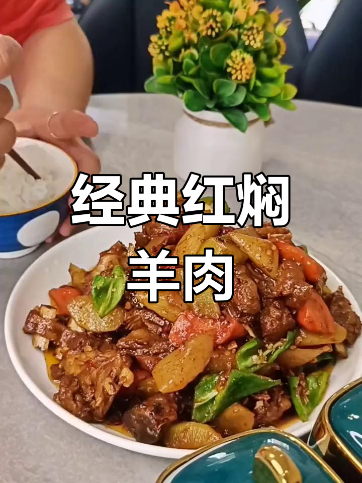 红焖羊肉家常做法,配菜胡萝卜青萝卜更美味