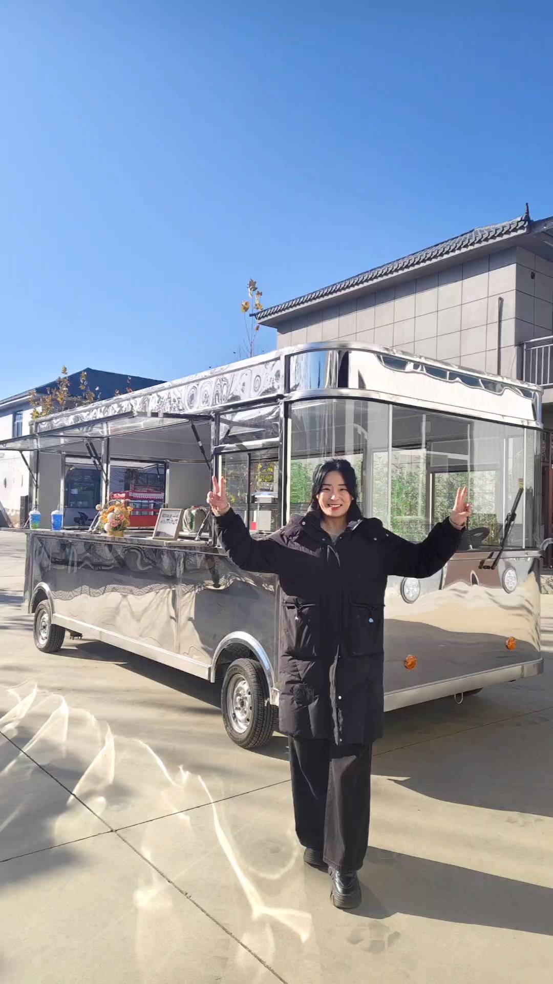 不锈钢街边摆摊小吃车