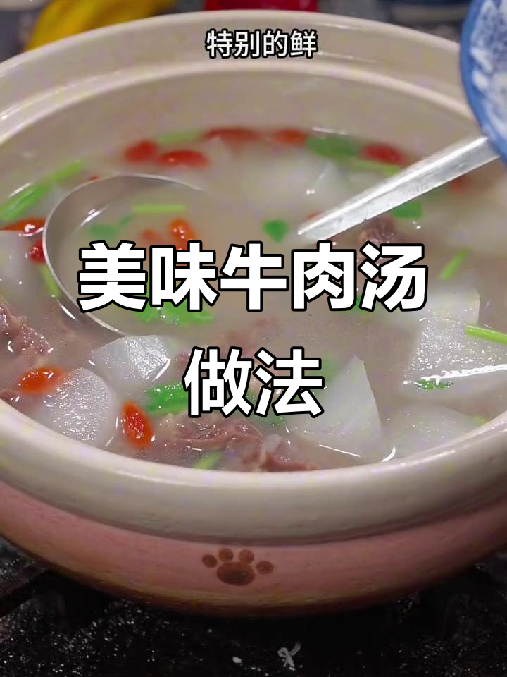 饭店常点的牛肉汤,炖出鲜美软烂的牛腩萝卜汤