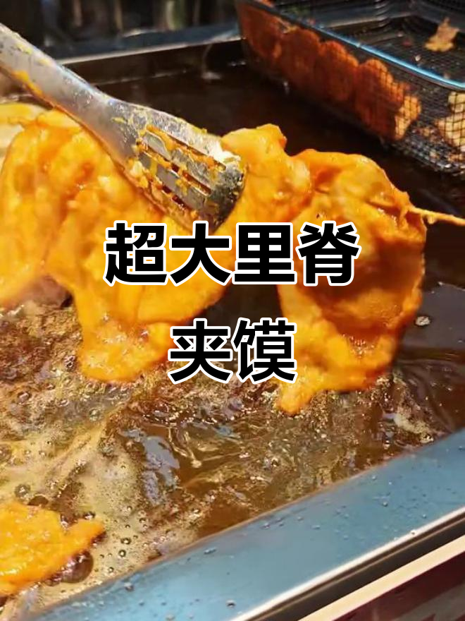 超大里脊夹馍,配菜豆皮辣椒酱满满一整碗