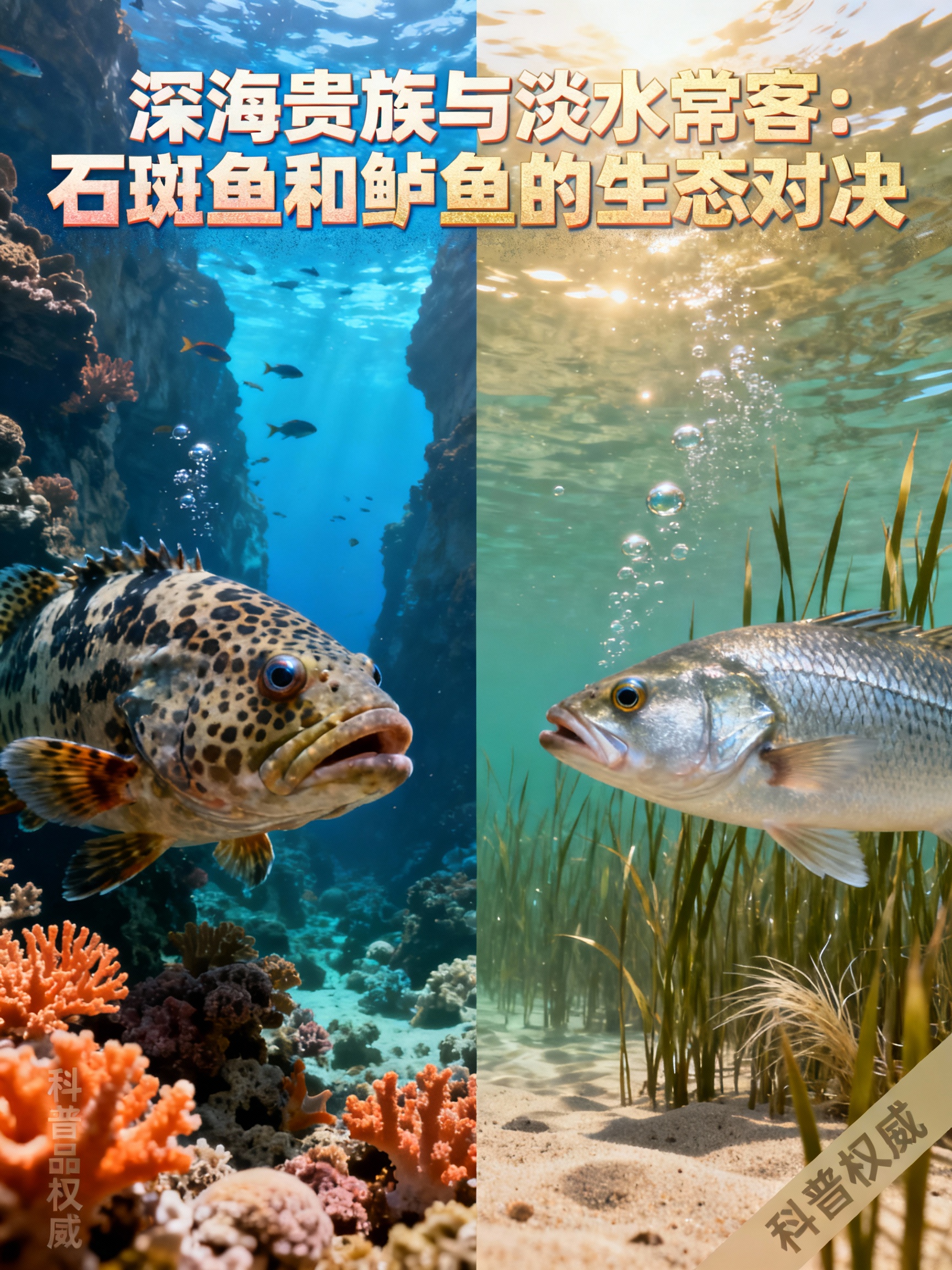 深海贵族与淡水常客：石斑鱼和鲈鱼的生态对决