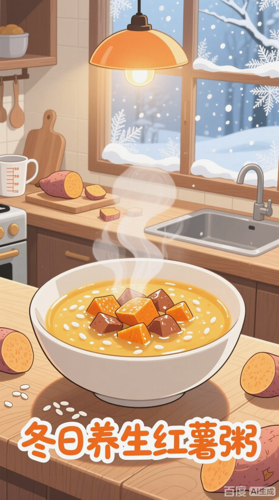 冬季吃红薯粥，健脾养胃补膳食纤维