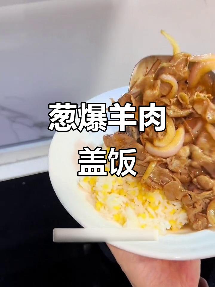 葱爆羊肉盖饭，家常下饭神器，太香了！