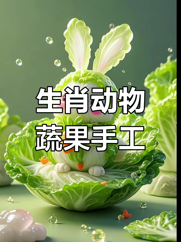 创意水果蔬菜生肖动物,萌态十足,超可爱!