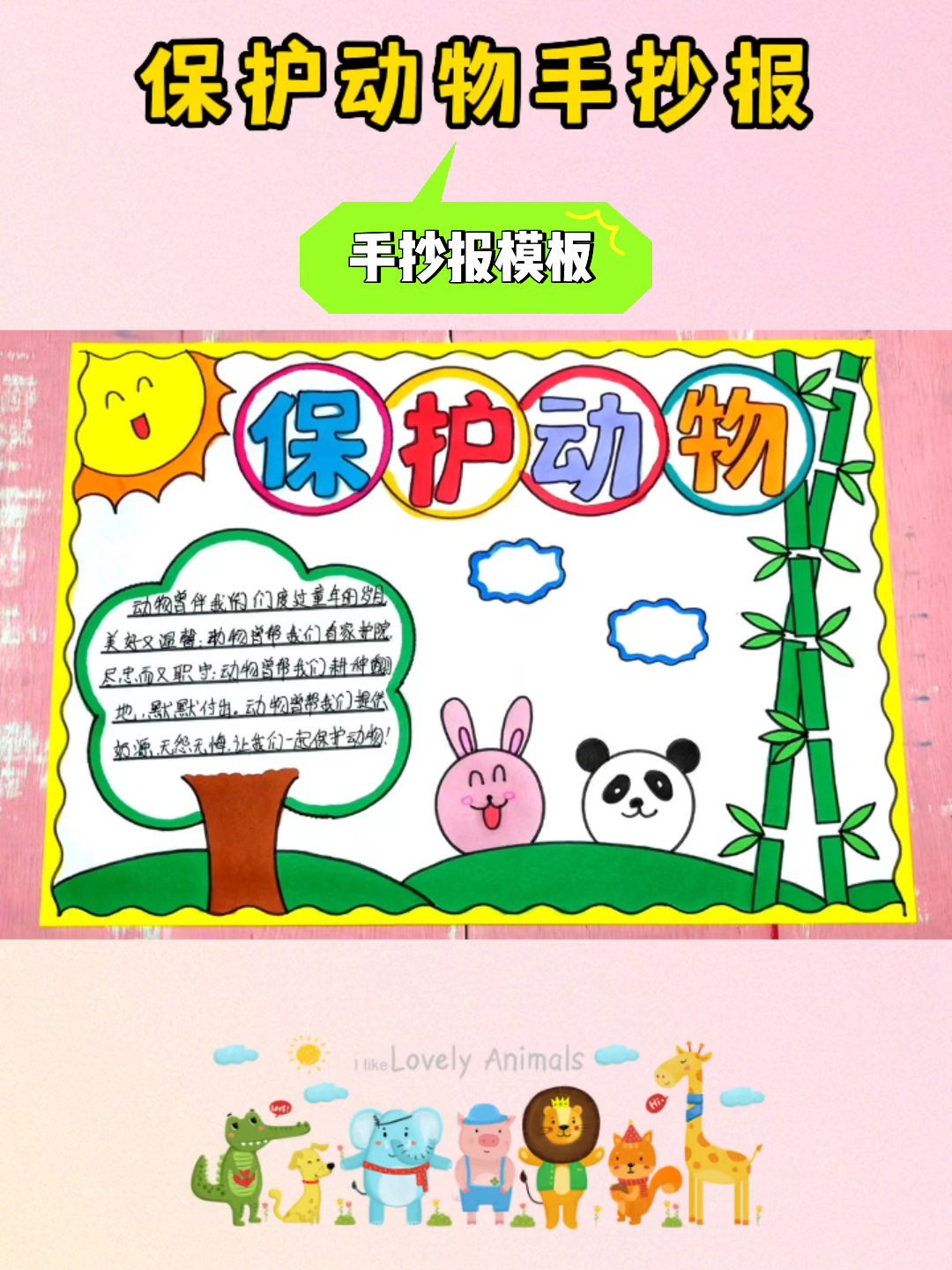 保护动物手抄报