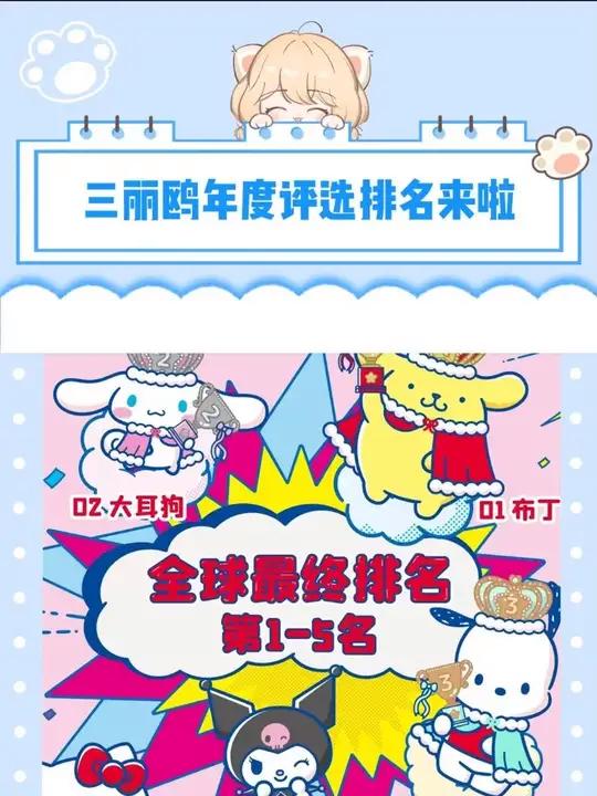 三丽鸥年度评选排名来啦