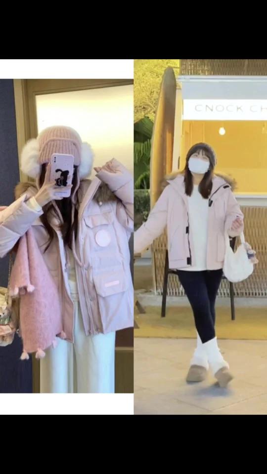 博主穿搭回归现实生活粉色派克服瑜伽裤