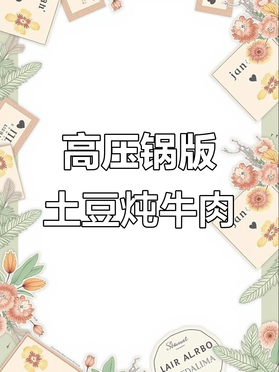 30分钟搞定土豆炖牛肉,高压锅让你轻松做出美味佳肴