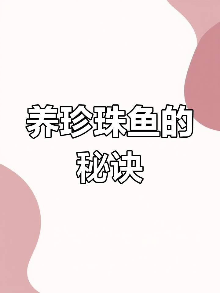 珍珠鱼养殖心得:从小鱼到肥头大耳,轻松搞定!