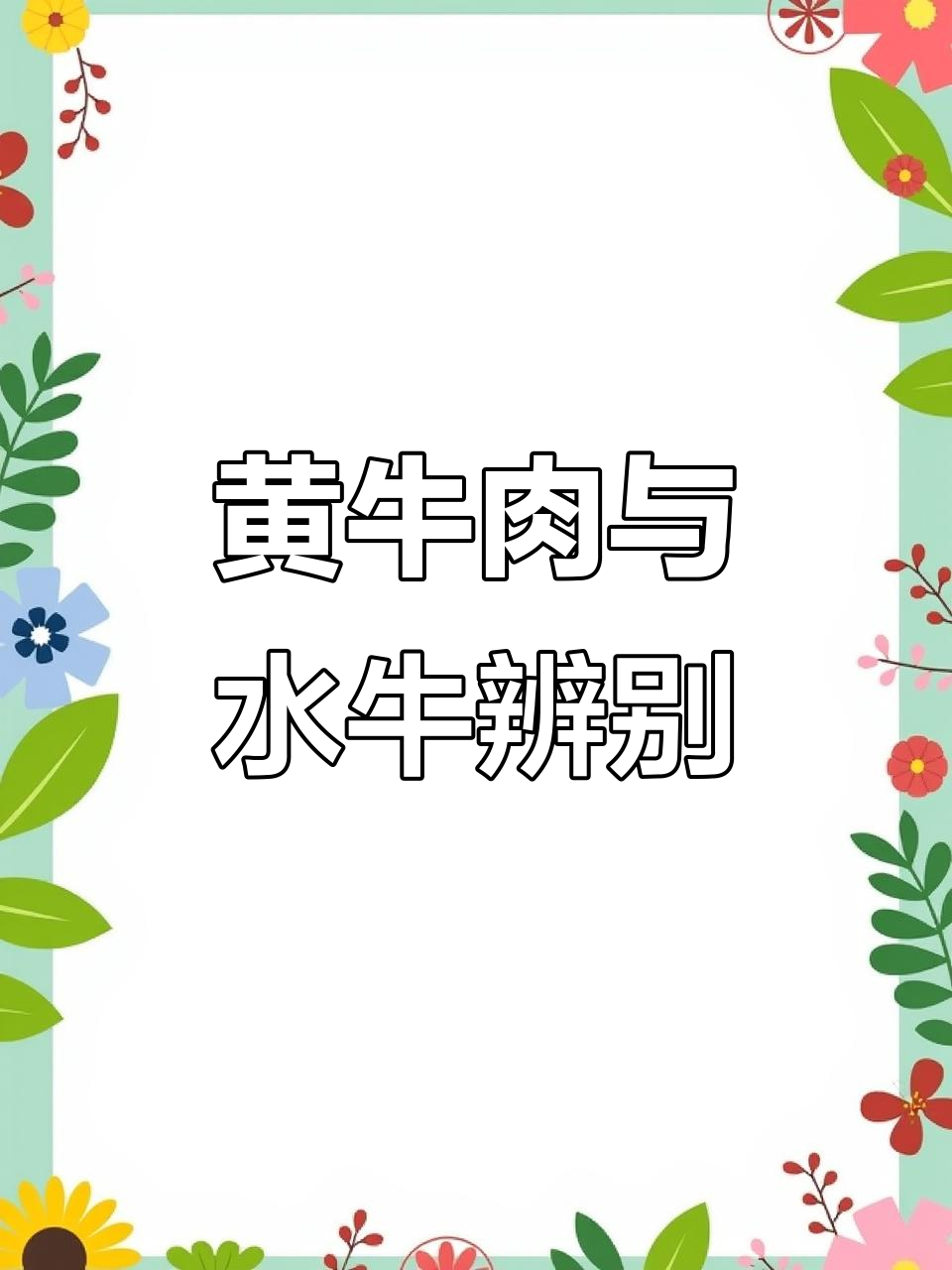 如何区分黄牛肉和水牛肉?技巧大揭秘
