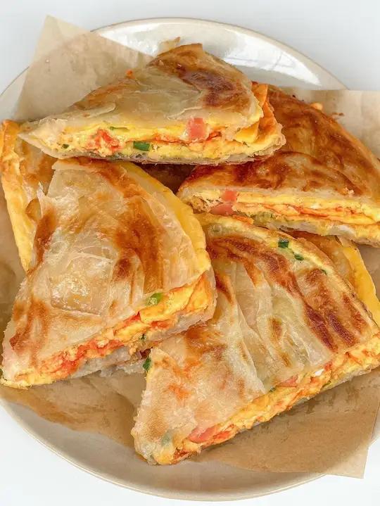 几分钟就能搞定的手抓饼早餐！真的香迷糊！