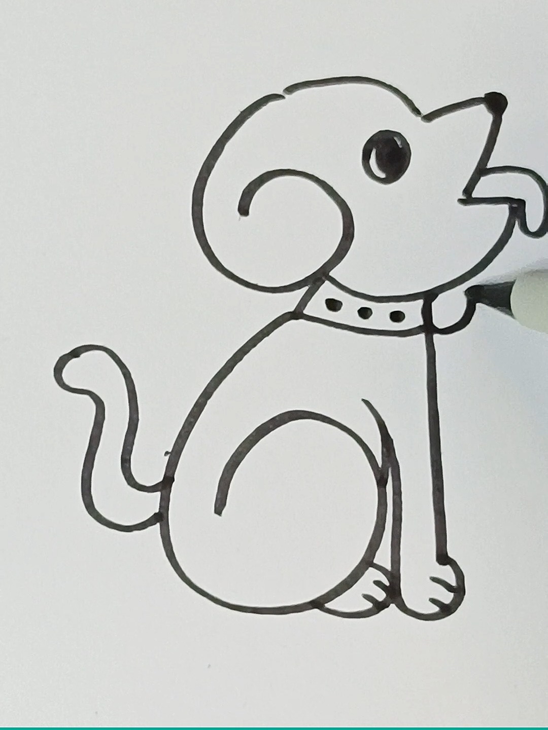 小狗简笔画的画法