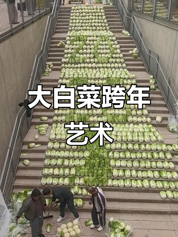 天目里大白菜艺术装置,跨年创意让人惊喜