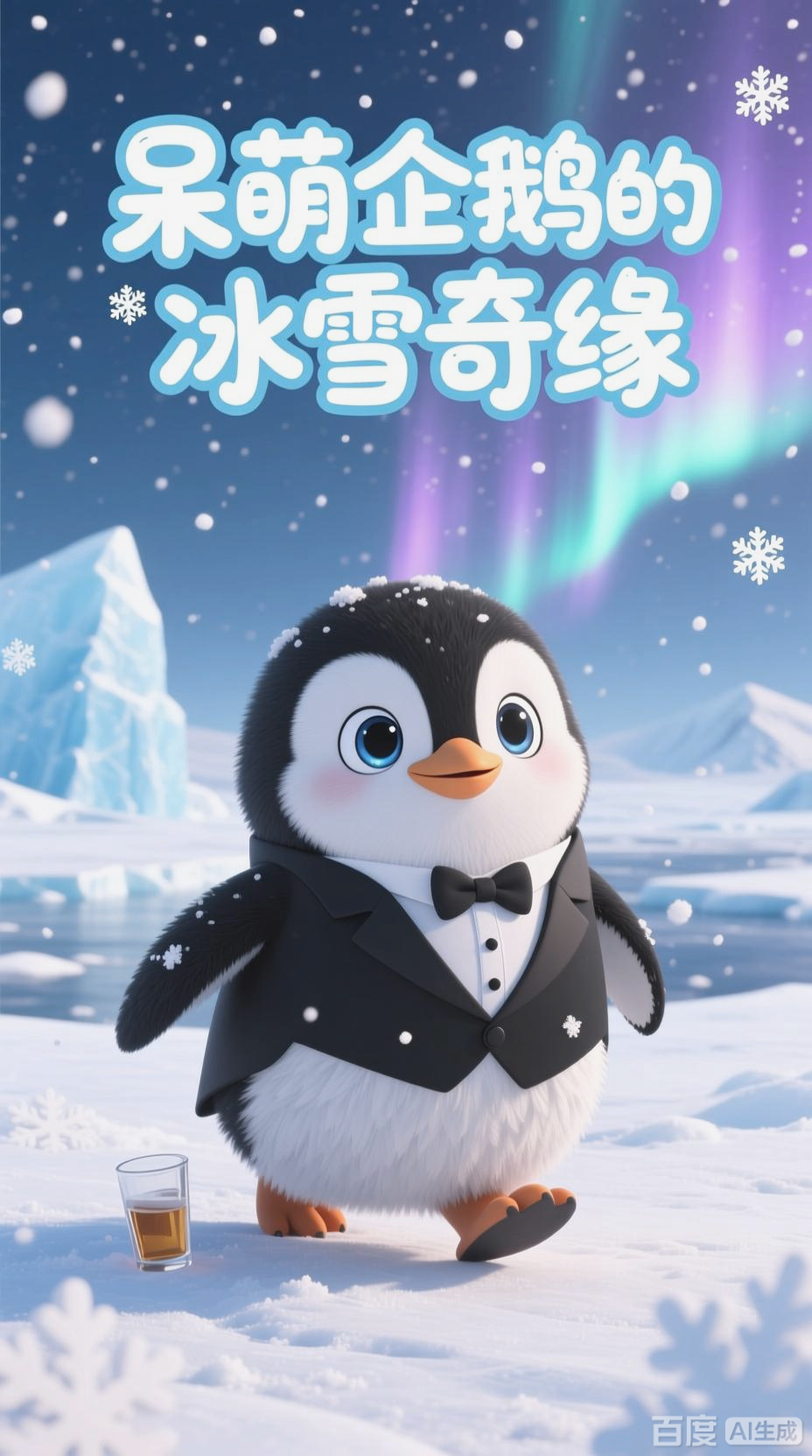 呆萌企鹅的3D卡通之旅