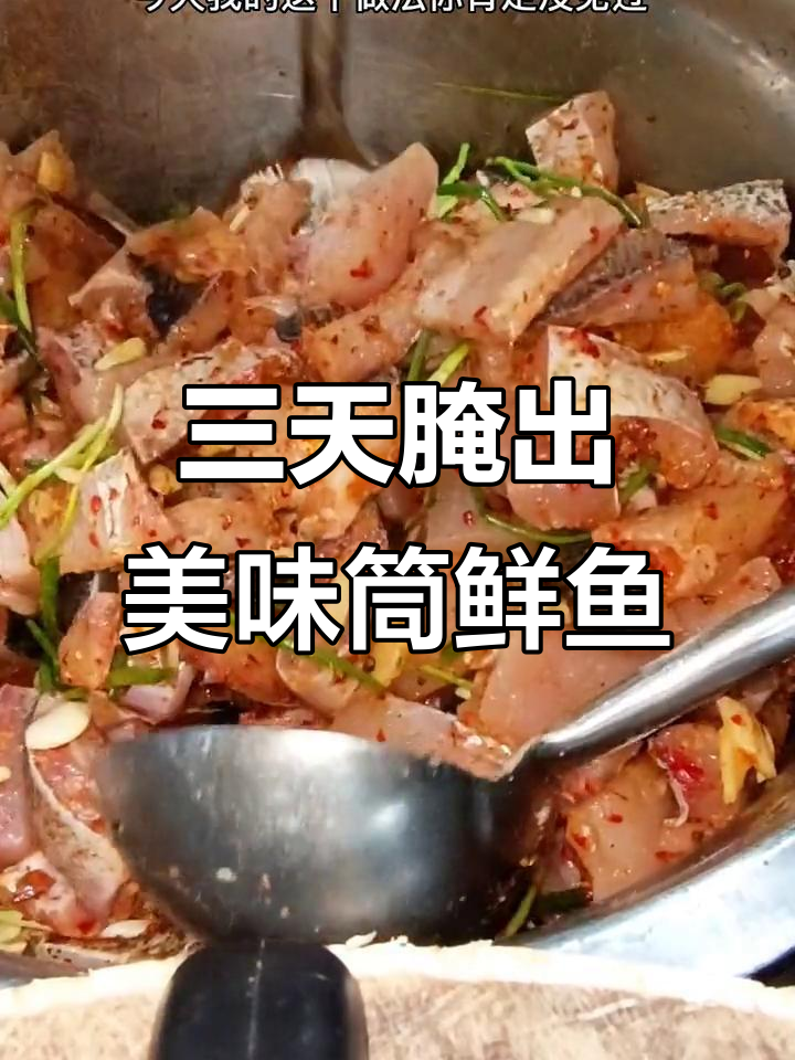 野生大头鱼腌制秘籍，肉质鲜嫩无比，三天就能吃！