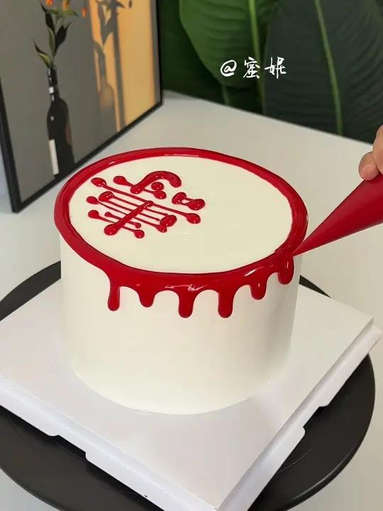 蛋糕这样做不晕色蛋糕生日蛋糕裱花教程仙妮贝儿@