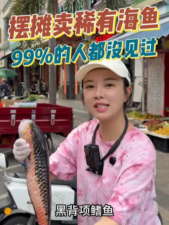 摆摊卖稀有海鱼，很多人都没见过