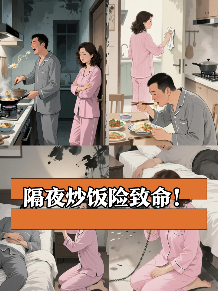 几天前的冷藏米饭做成炒饭，男子吃完后严重休克内脏衰竭