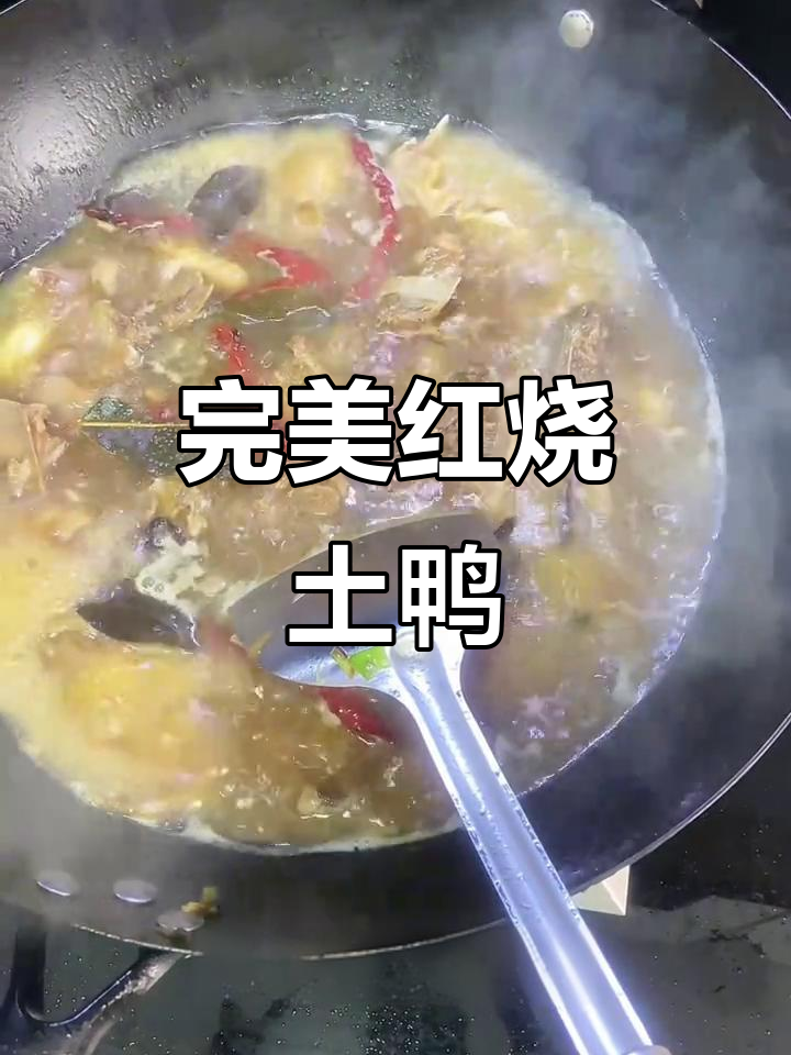 红烧土鸭,外脆内嫩,酱香四溢,肉质鲜美绝伦!