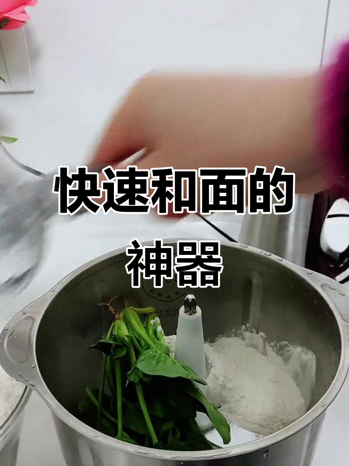 用多功能绞肉机做菠菜面,轻松搞定包子饺子手抓饼