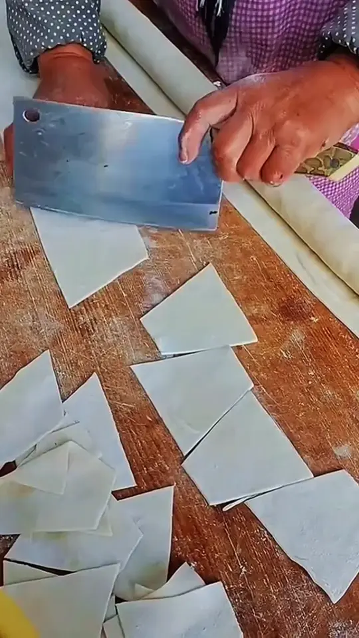 一起欣赏 馄饨老式包法