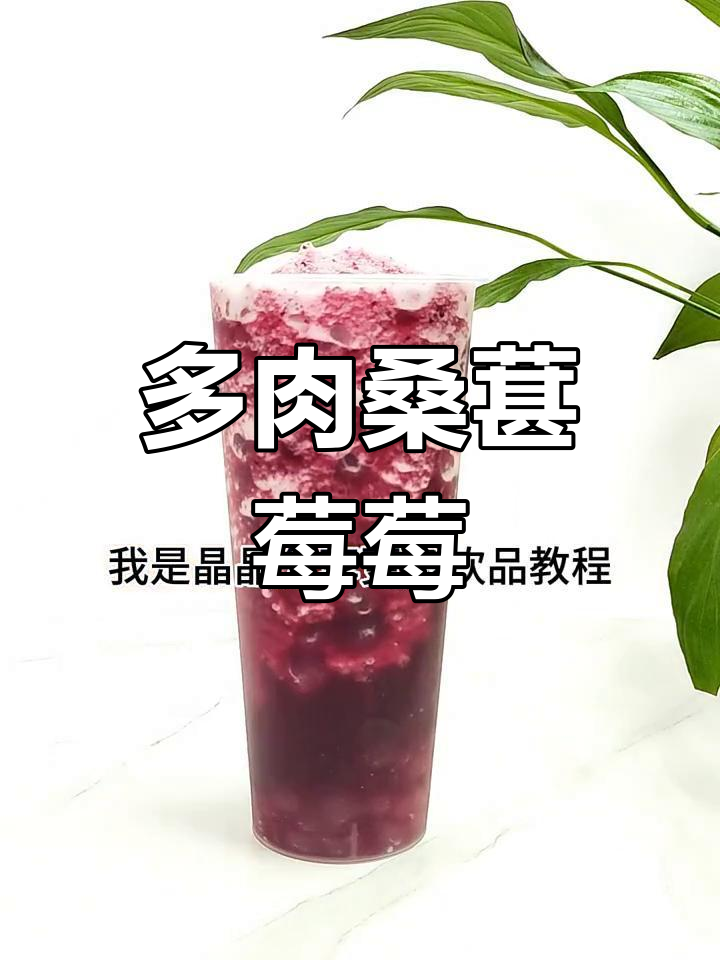 桑葚莓莓多肉饮品制作,简单又美味