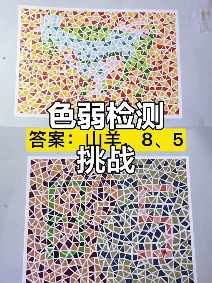 色弱测试：你能分辨公鸡和山羊吗？