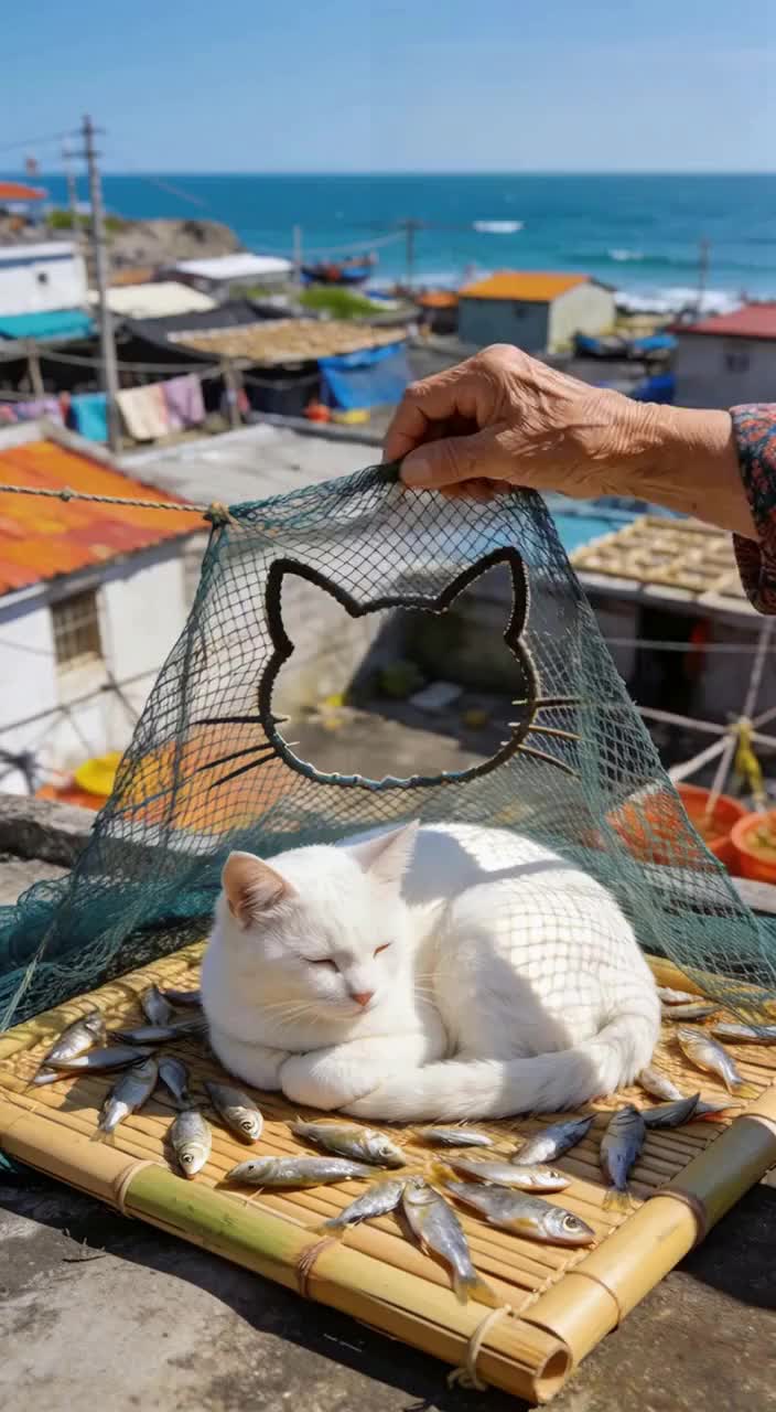 猫变鱼干串