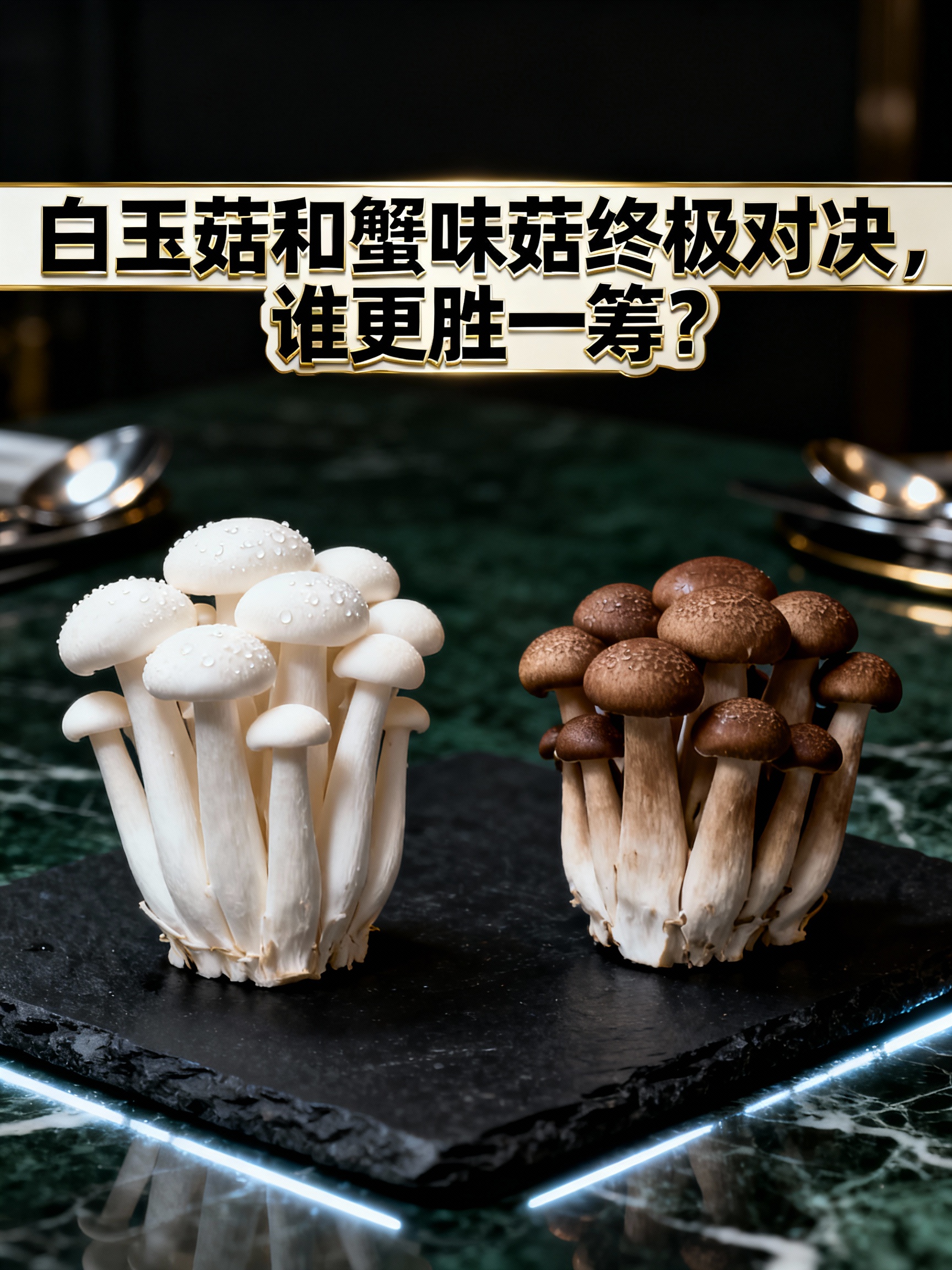 白玉菇和蟹味菇终极对决,谁更胜一筹?