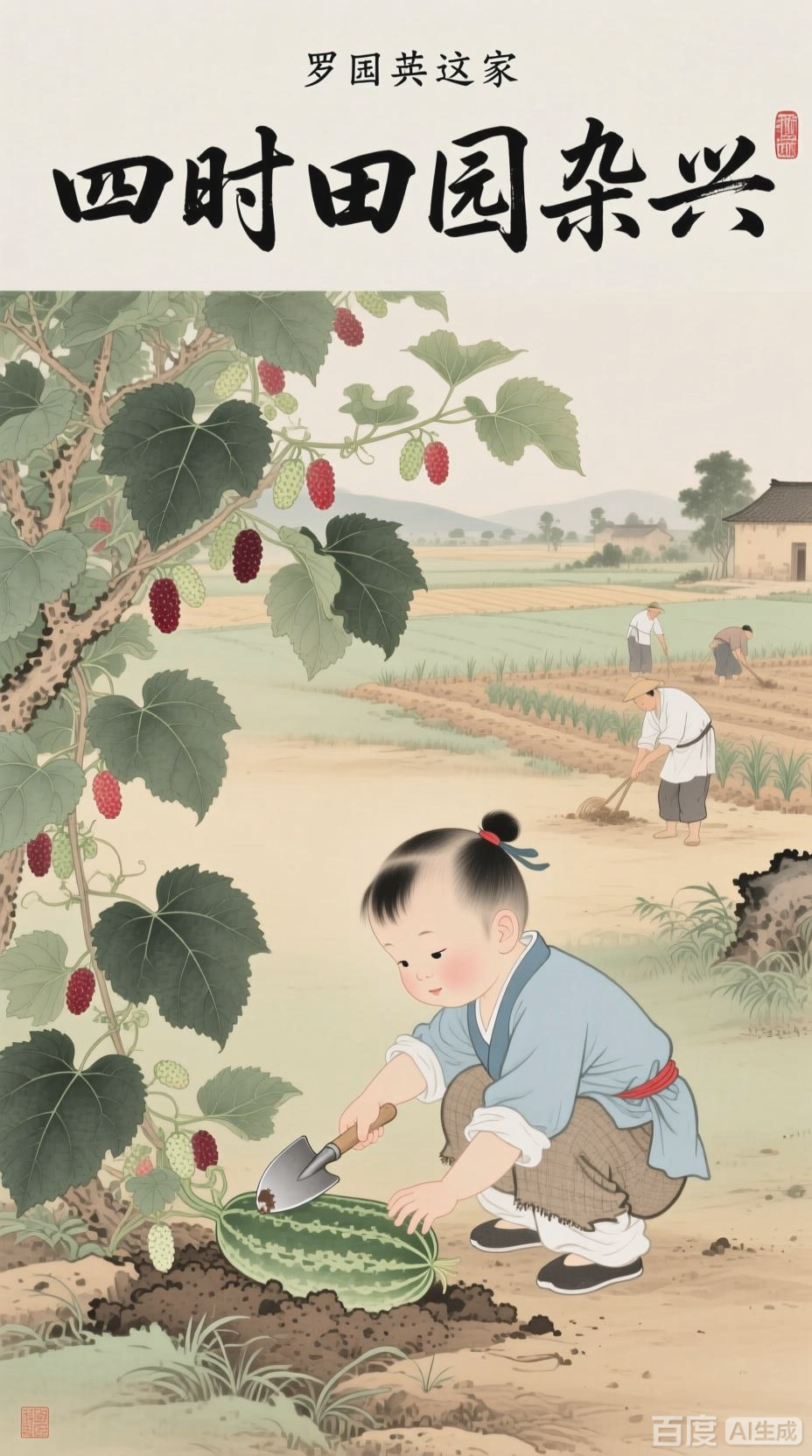 范成大《四时田园杂兴》儿童动画