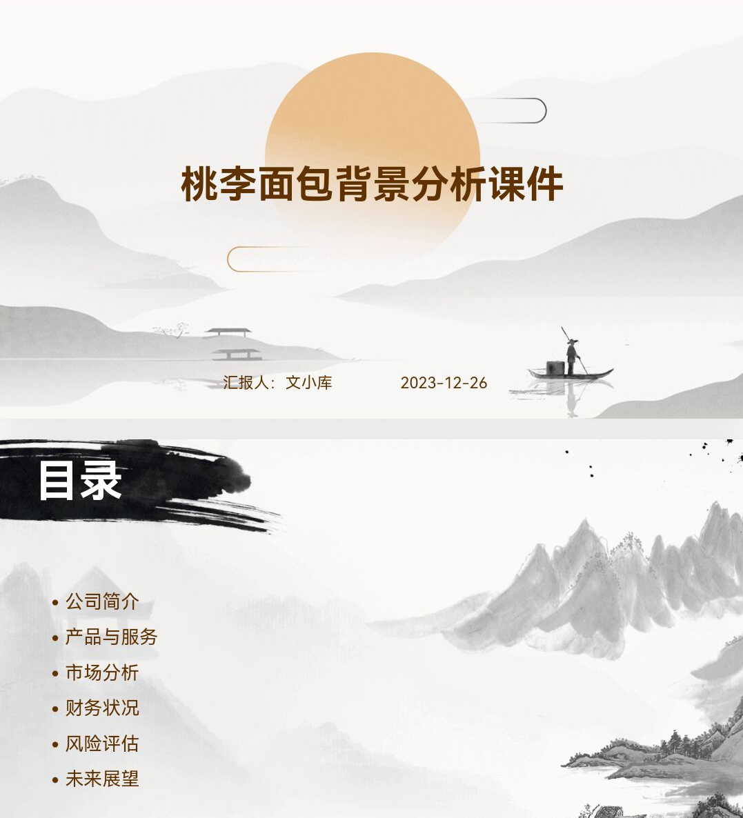 百度文库AI一键生成PPT《桃李面包背景分析课件ppt》