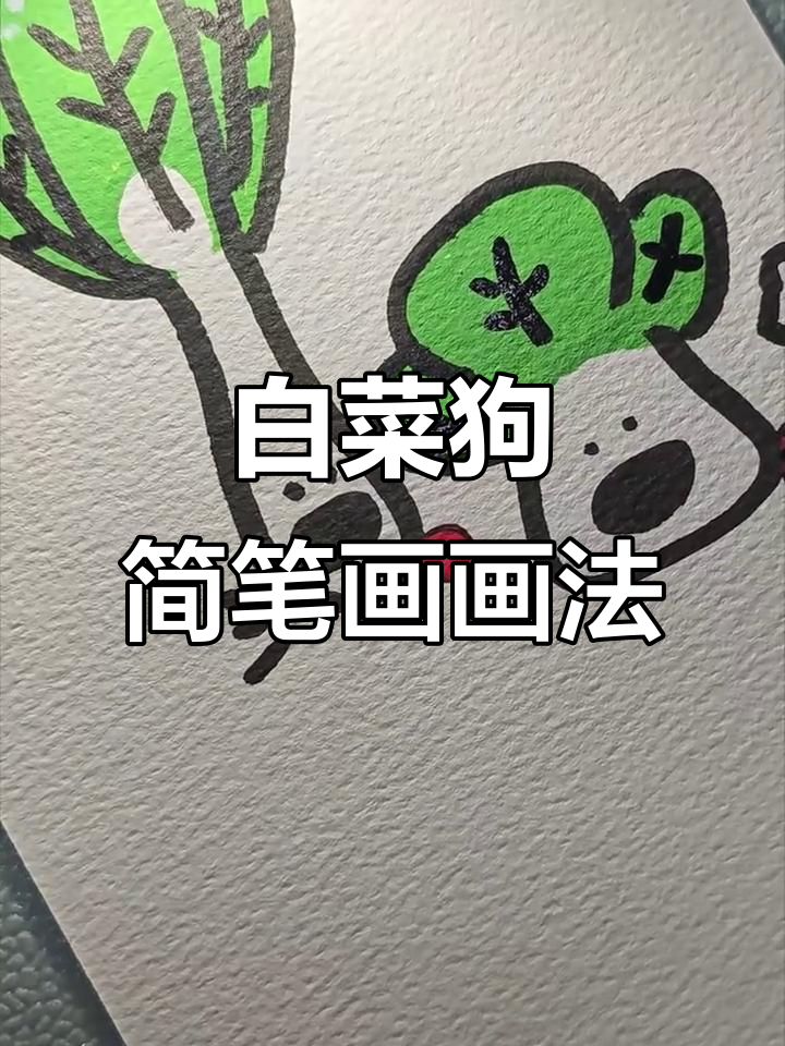 简单又可爱！白菜狗简笔画教程