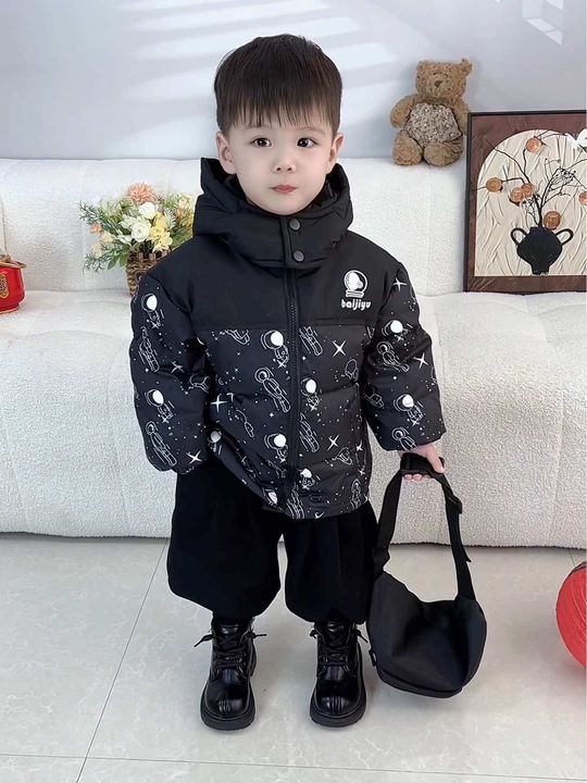 宝宝连帽羽绒棉服，保暖好看