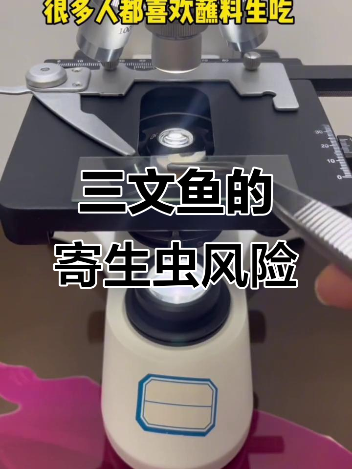 三文鱼可能藏有寄生虫?显微镜下揭秘真相