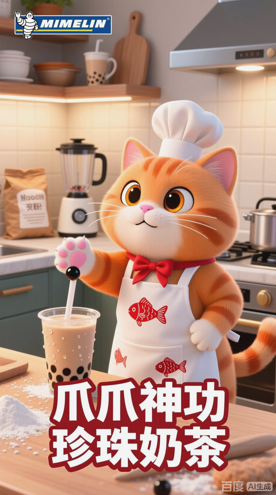 小橘猫的珍珠奶茶奇遇