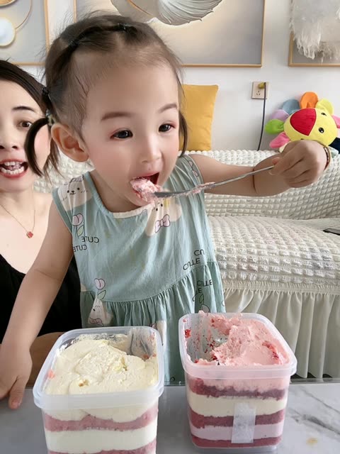 美味蛋糕盒，买两盒送甜品勺，外甥女吃得真开心！