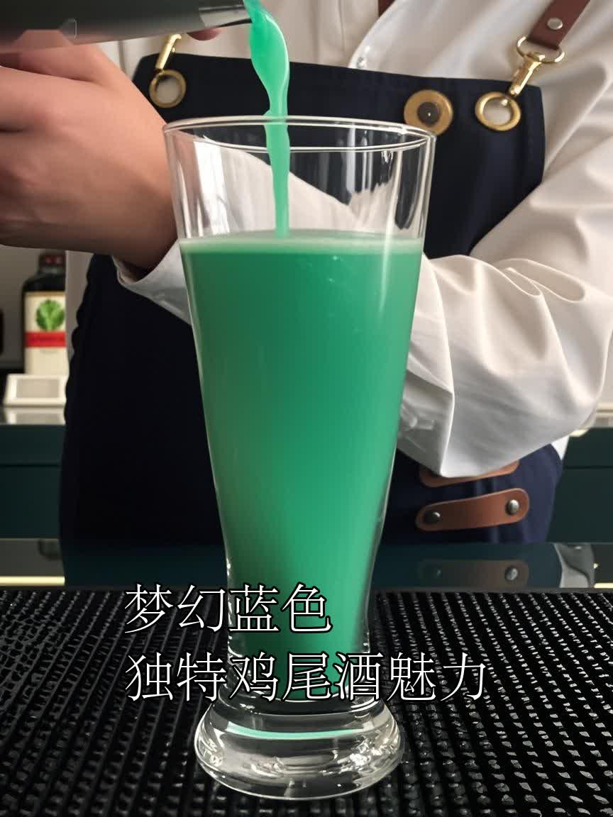 梦幻蓝色独特鸡尾酒魅力