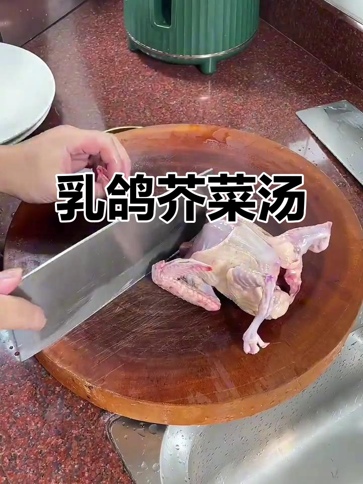 乳鸽与芥菜炖汤,鲜香四溢