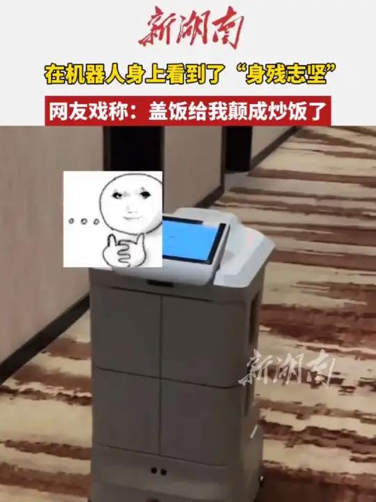 在机器人身上看到了“身残志坚”，网友戏称：盖饭给我颠成炒饭了（编辑周末）