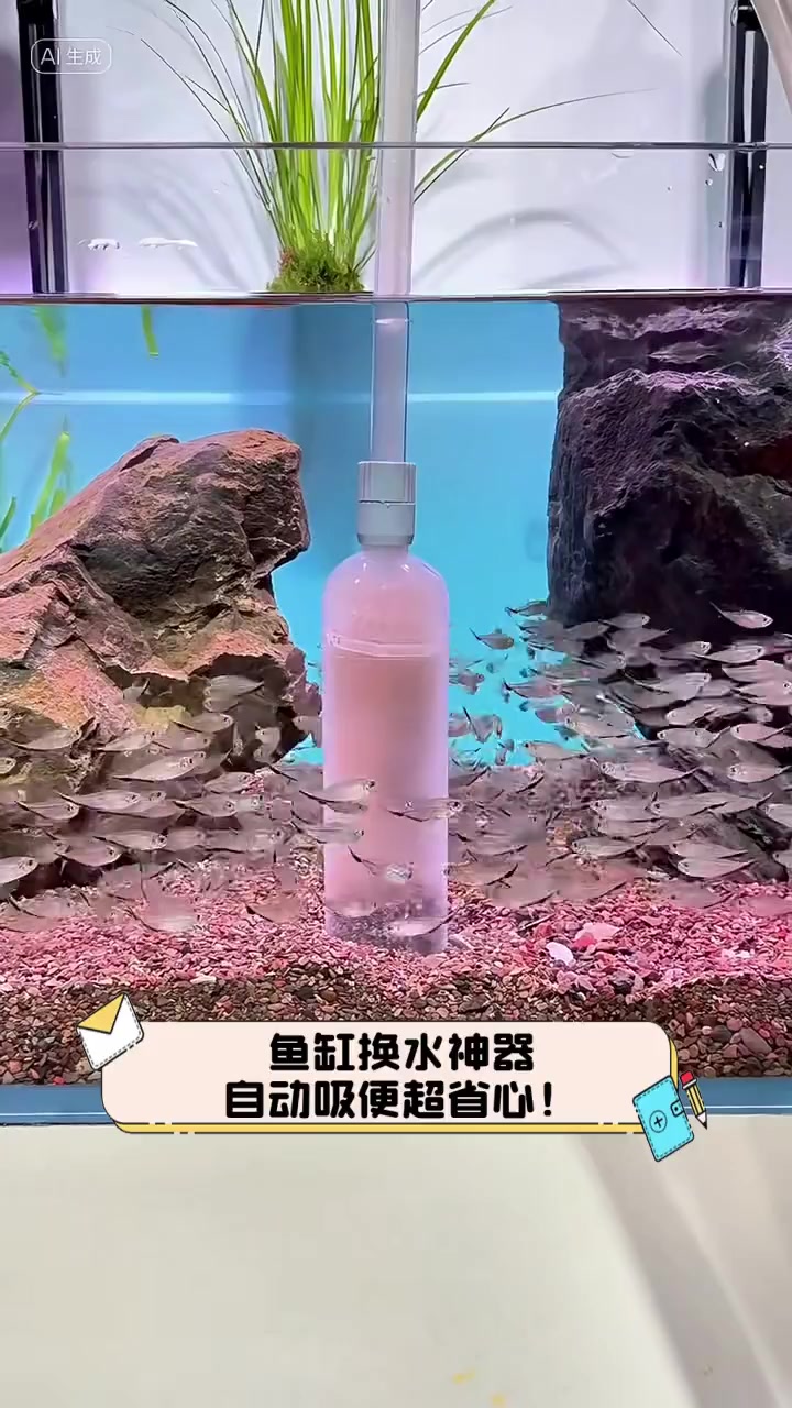 鱼缸换水神器,自动吸便超省心!