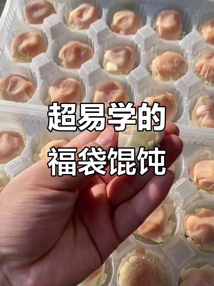 福袋馄饨超简单包法，一学就会！