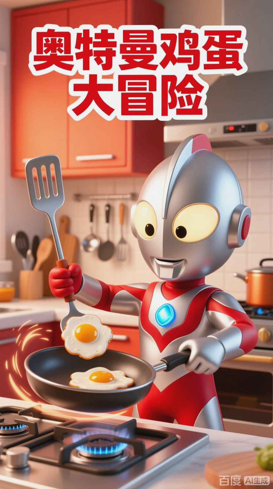 奥特曼的趣味日常:吃鸡蛋