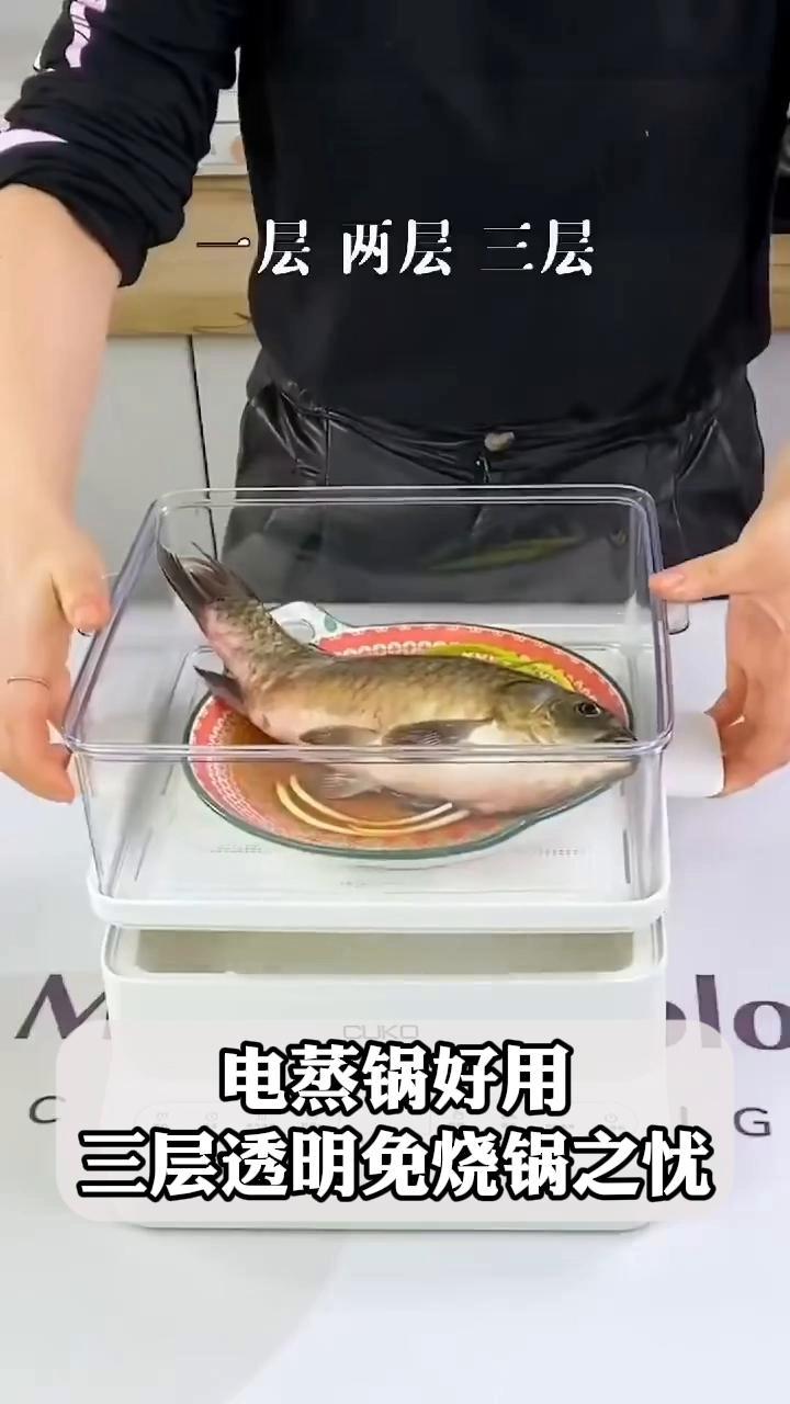 电蒸锅好用,三层透明免烧锅之忧