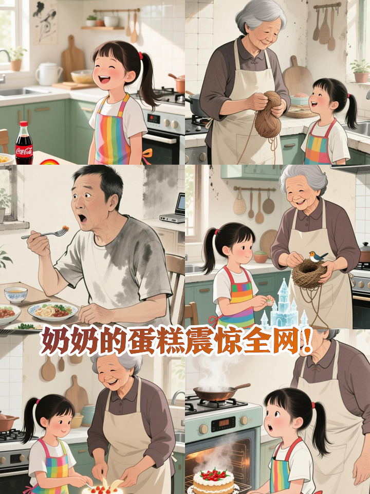 我和奶奶的蛋糕PK，最后赢家让所有人傻眼