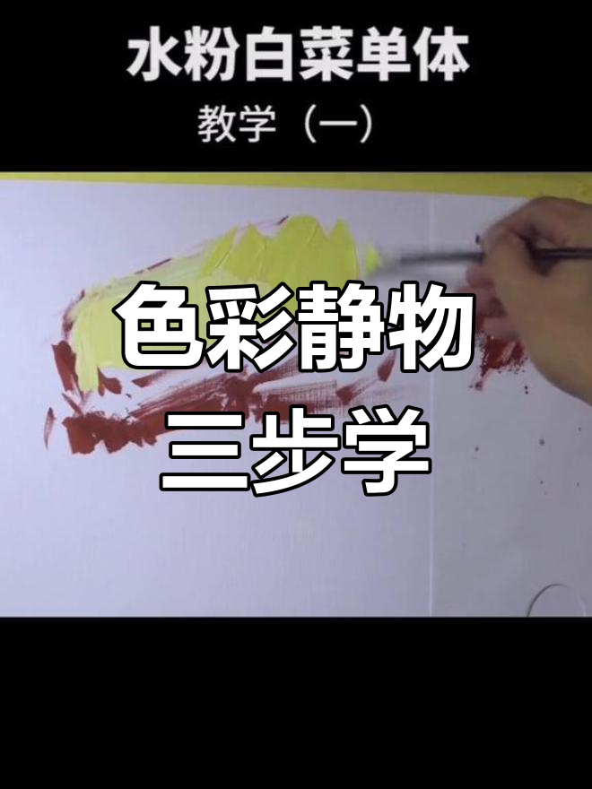 三步学会色彩静物,白菜帮与叶子的完美搭配