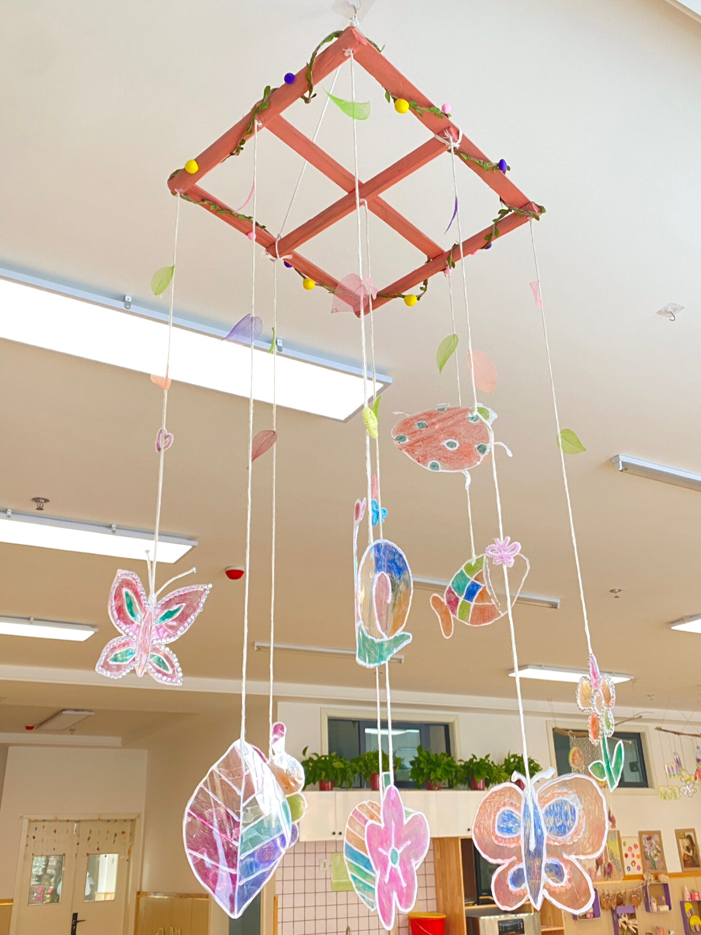 幼儿园区域挂饰 很适合春夏的吊饰呀