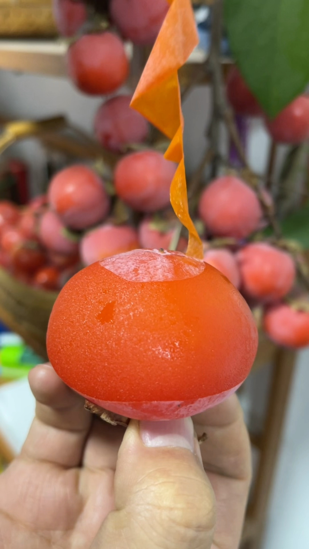 火晶柿子的正确吃法