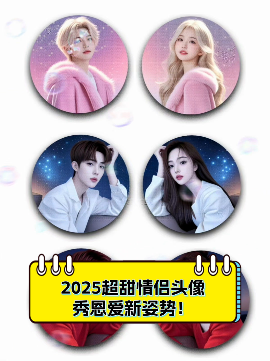 2025超甜情侣头像,秀恩爱新姿势!