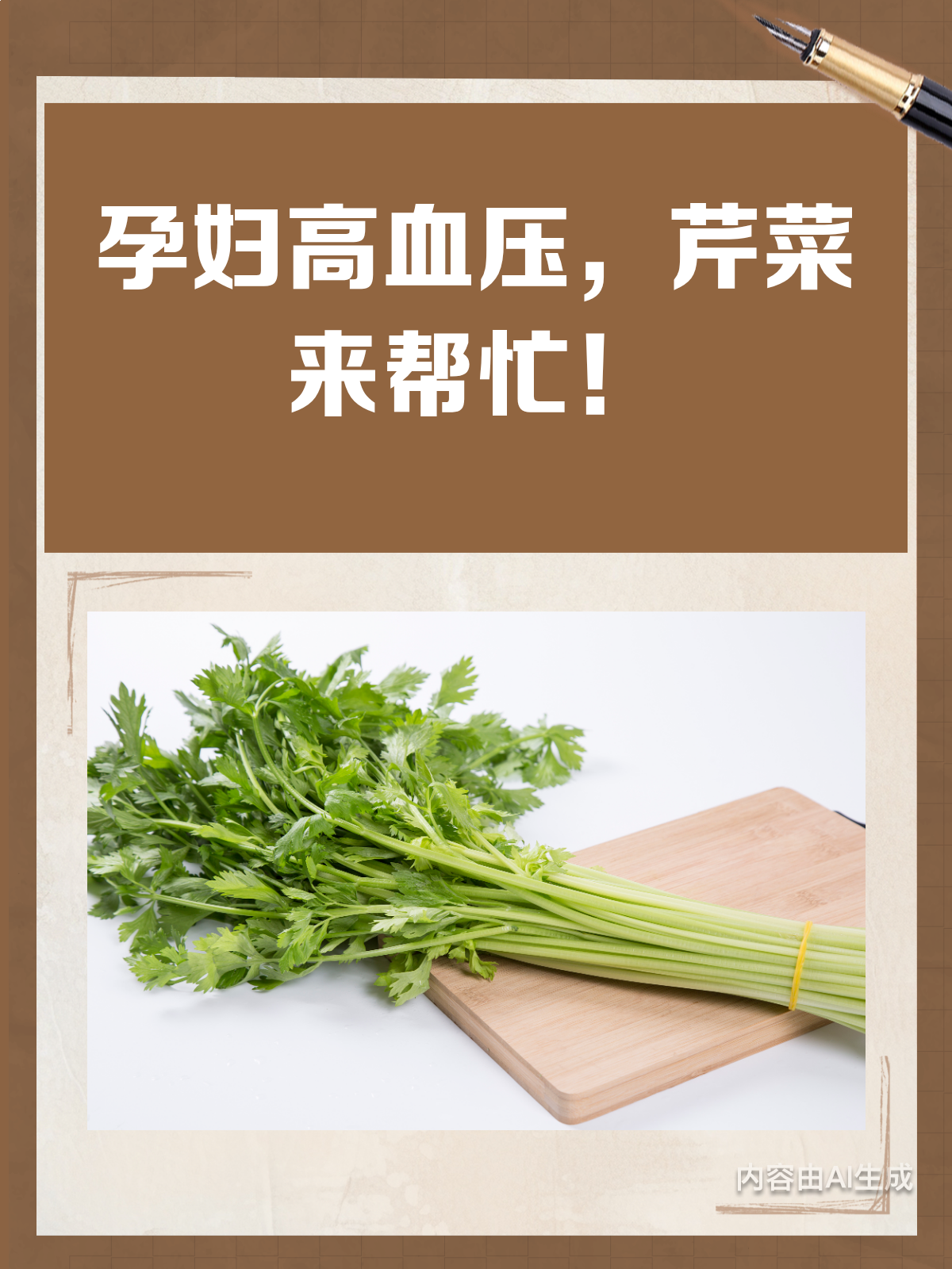 孕妇高血压别担心,吃芹菜来帮忙!